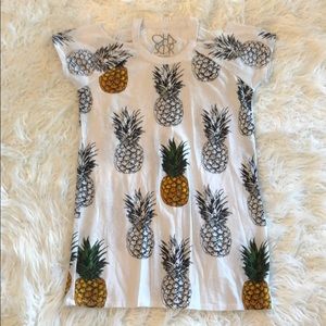 Chaser Pineapple Cold Shoulder Maternity Top